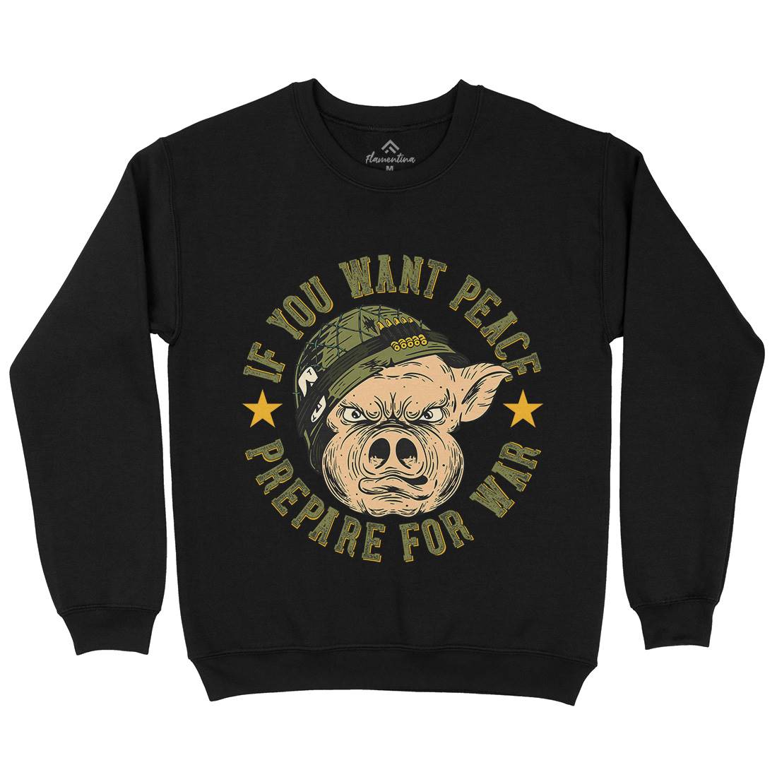 War Pig Kids Crew Neck Sweatshirt Army C880