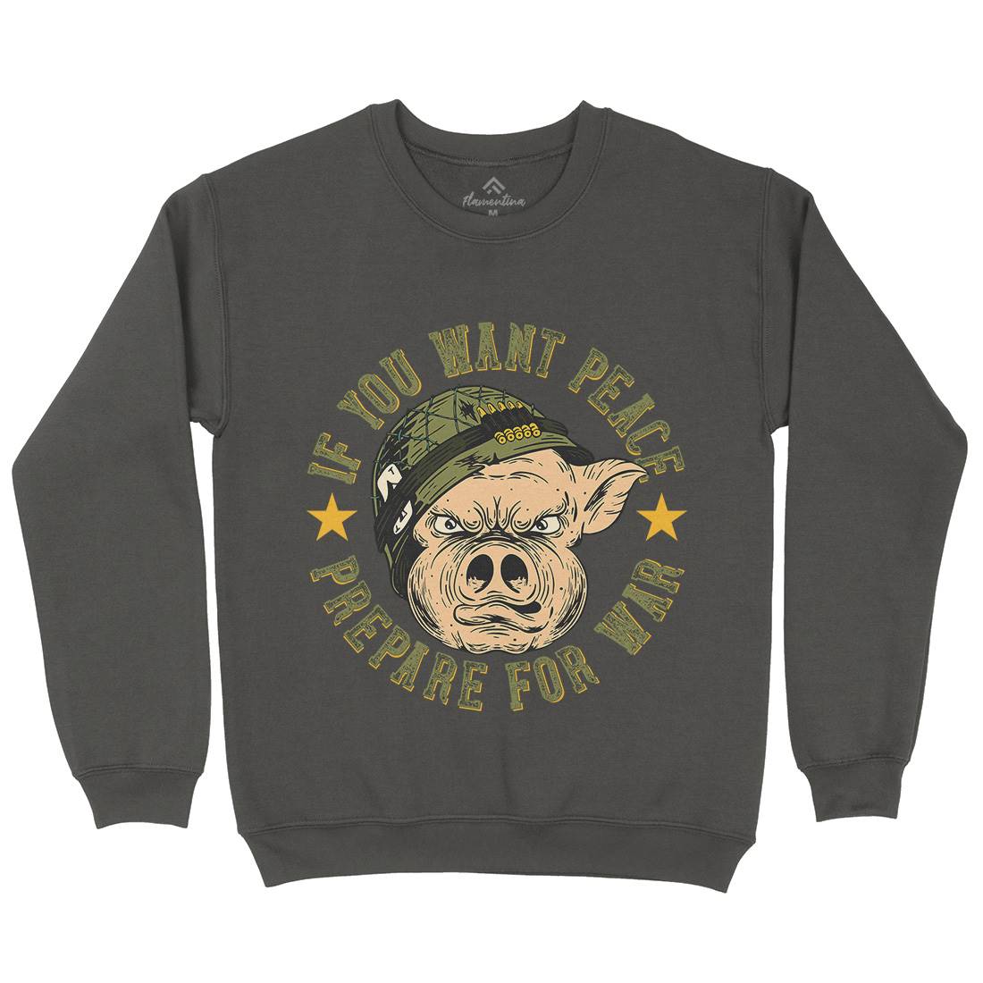 War Pig Kids Crew Neck Sweatshirt Army C880