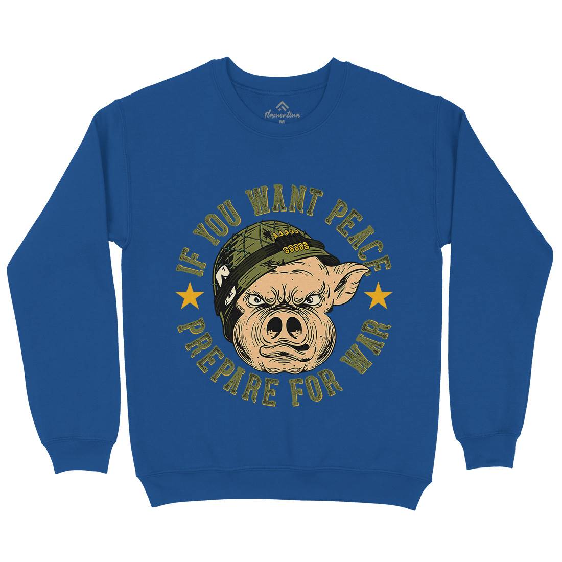 War Pig Mens Crew Neck Sweatshirt Army C880