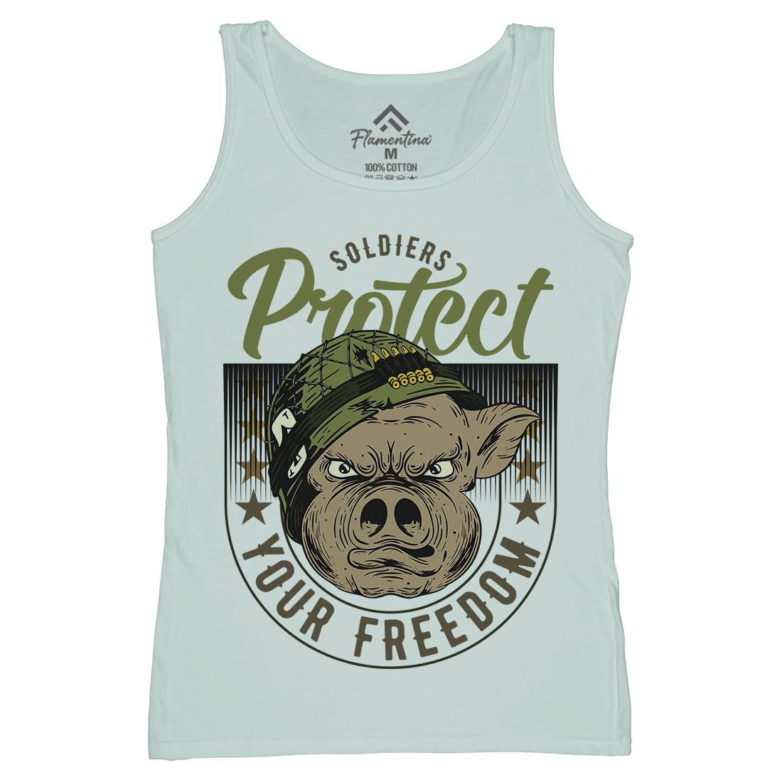 Soldier Pig Womens Organic Tank Top Vest Army C881