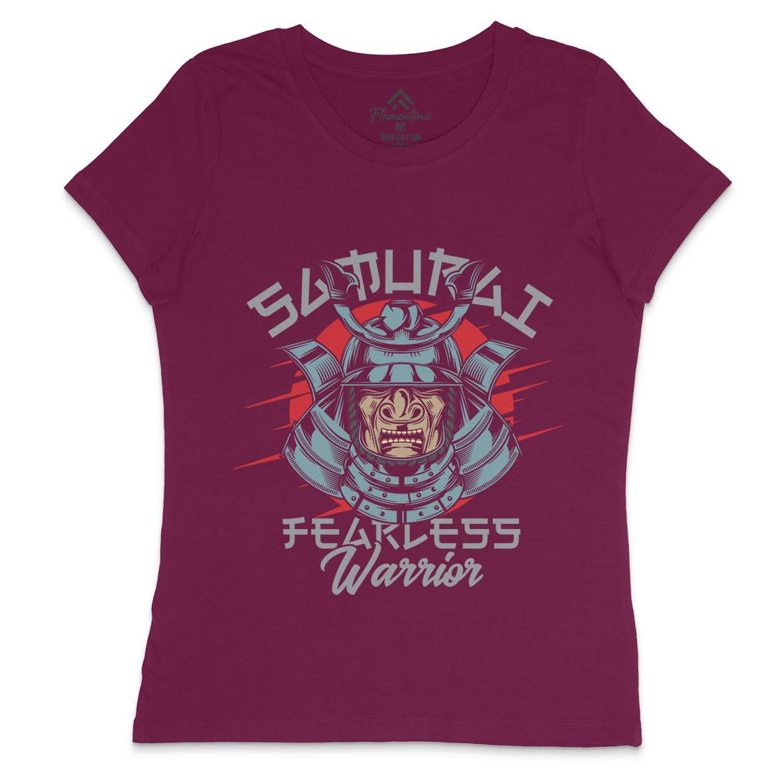 Samurai Womens Crew Neck T-Shirt Warriors C884