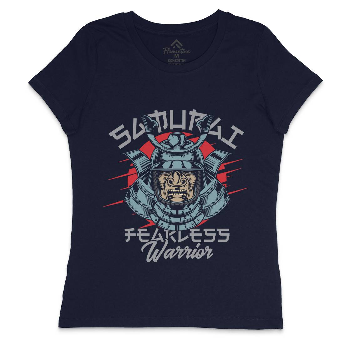Samurai Womens Crew Neck T-Shirt Warriors C884