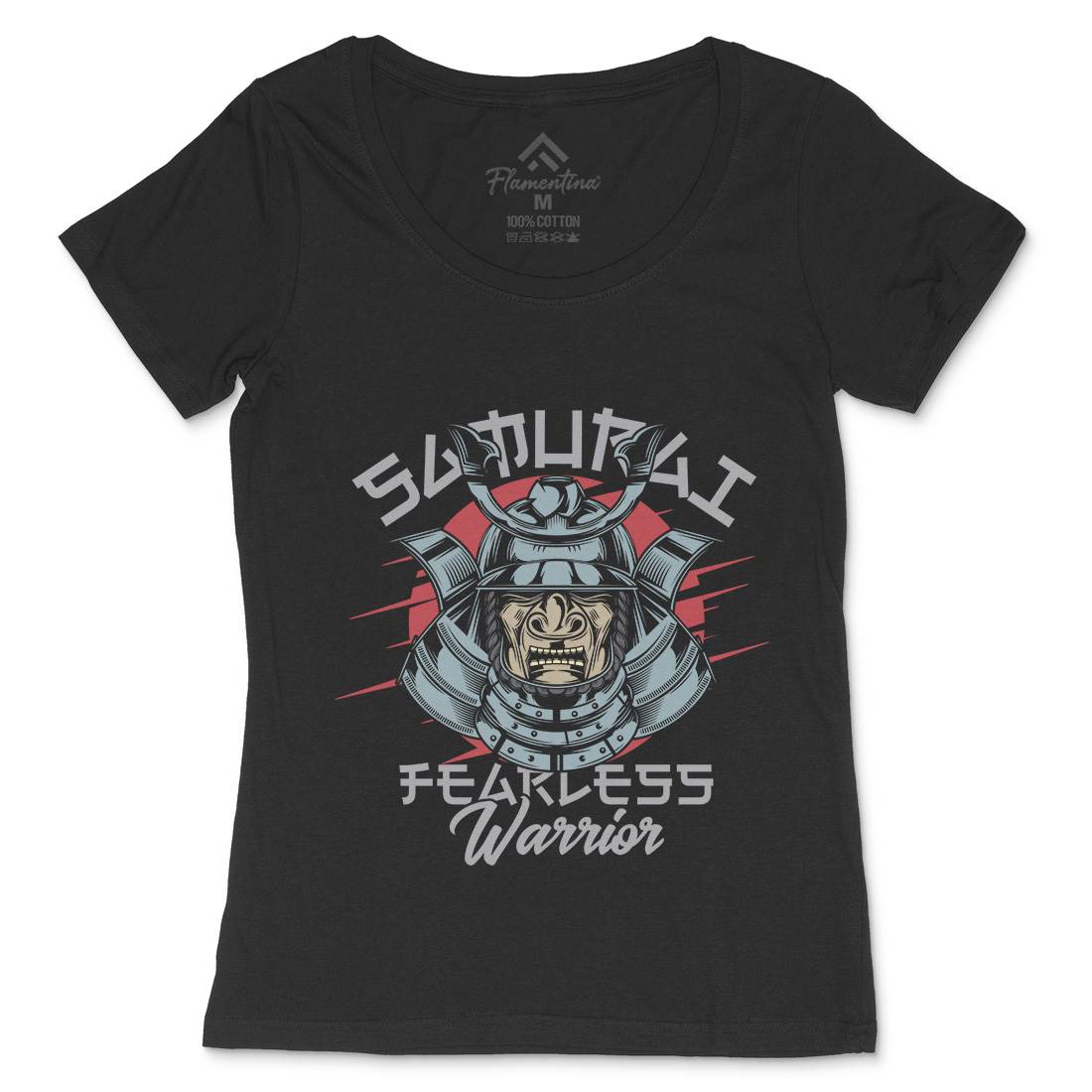 Samurai Womens Scoop Neck T-Shirt Warriors C884