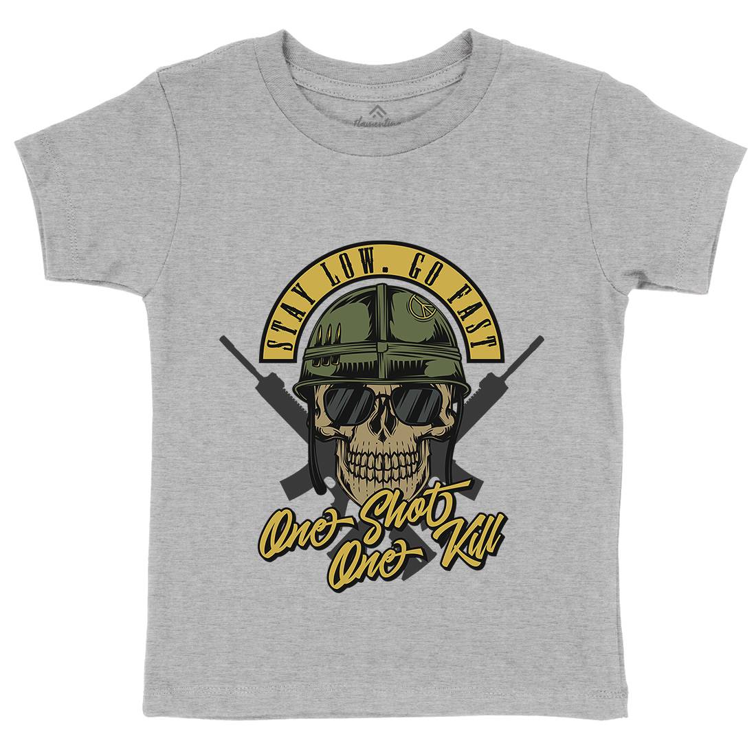 One Shoot Kids Organic Crew Neck T-Shirt Army C885