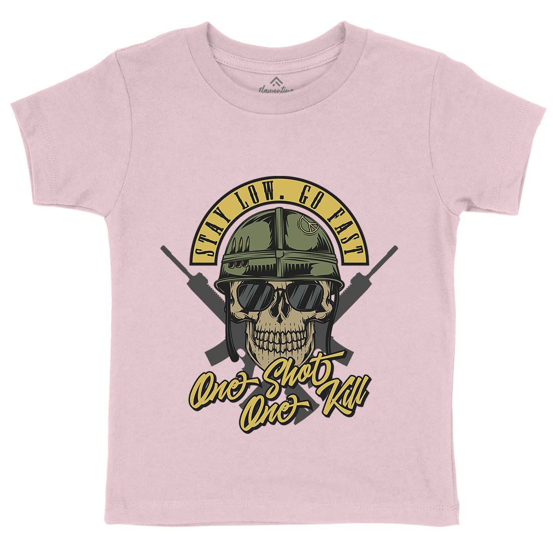 One Shoot Kids Crew Neck T-Shirt Army C885