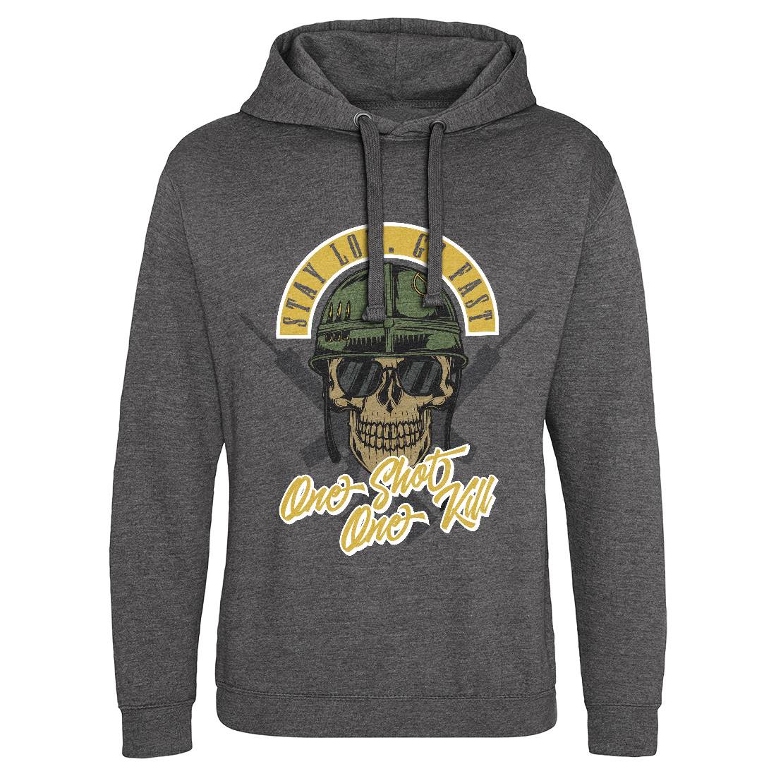 One Shoot Mens Hoodie Without Pocket Army C885