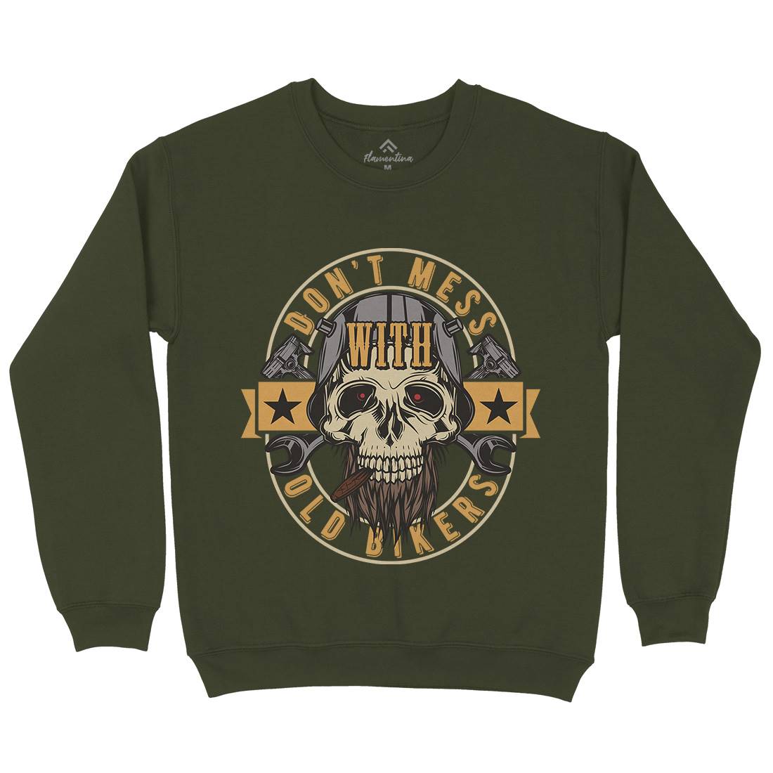 Old Bikers Mens Crew Neck Sweatshirt Motorcycles C887