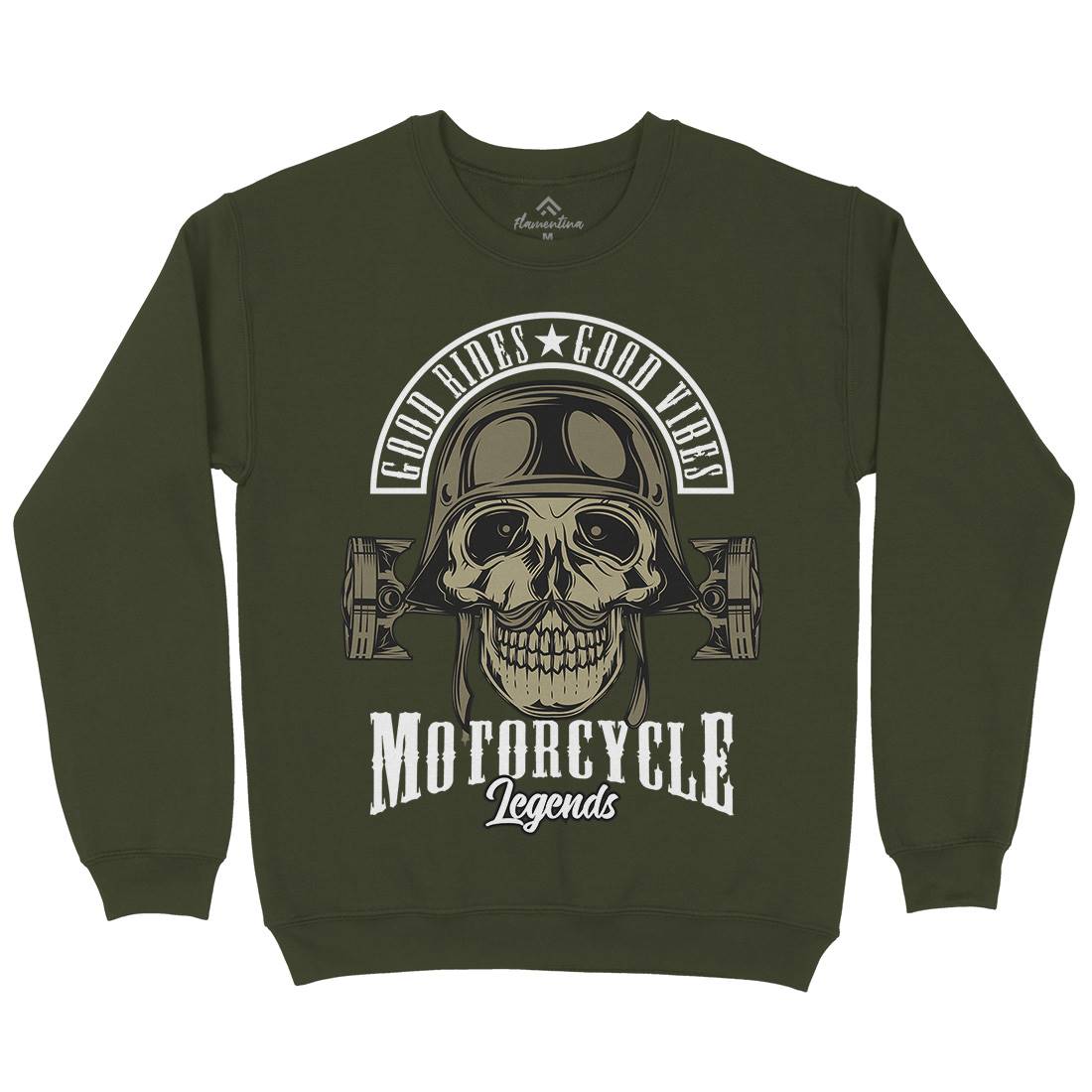 Legends Mens Crew Neck Sweatshirt Motorcycles C888