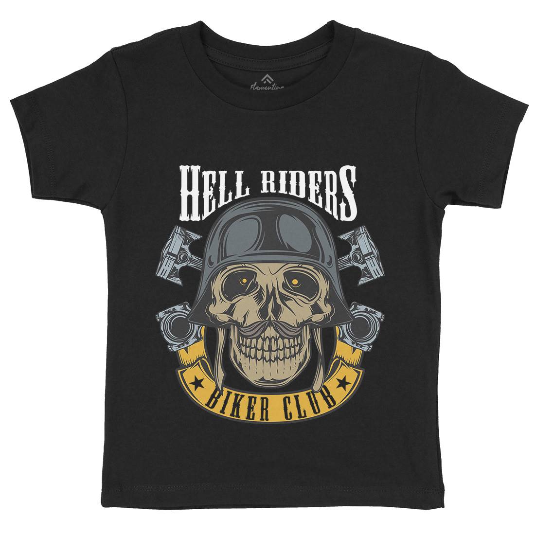 Hell Riders Kids Organic Crew Neck T-Shirt Motorcycles C889