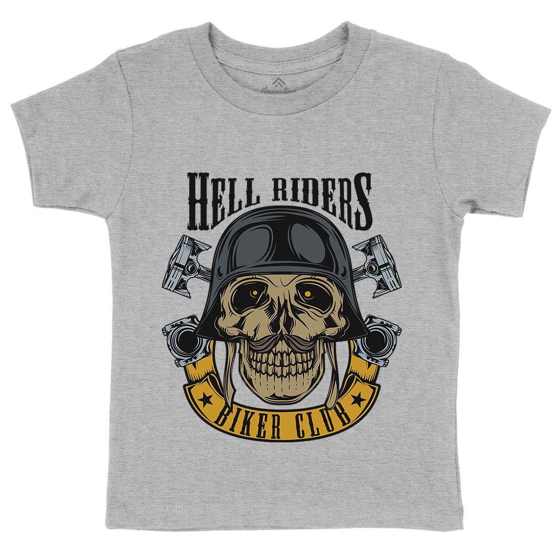 Hell Riders Kids Organic Crew Neck T-Shirt Motorcycles C889