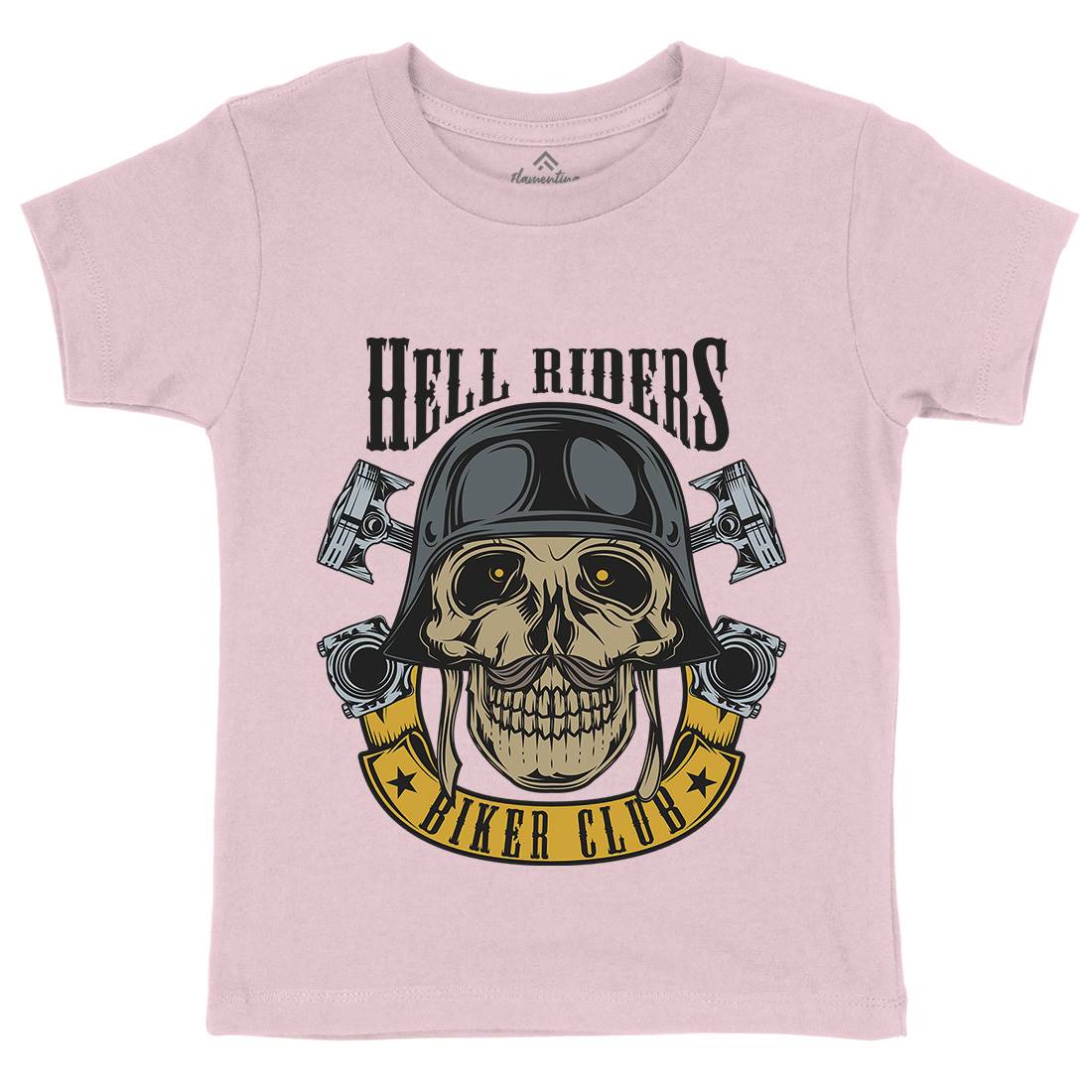 Hell Riders Kids Crew Neck T-Shirt Motorcycles C889