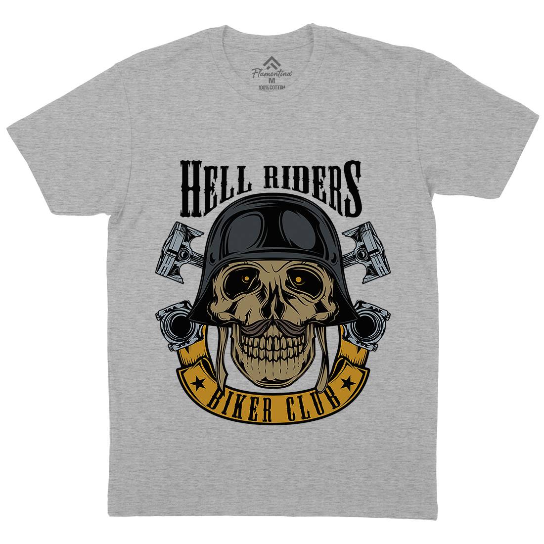 Hell Riders Mens Crew Neck T-Shirt Motorcycles C889