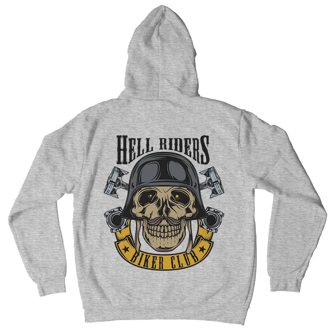 Hell Riders Mens Hoodie With Pocket Motorcycles C889