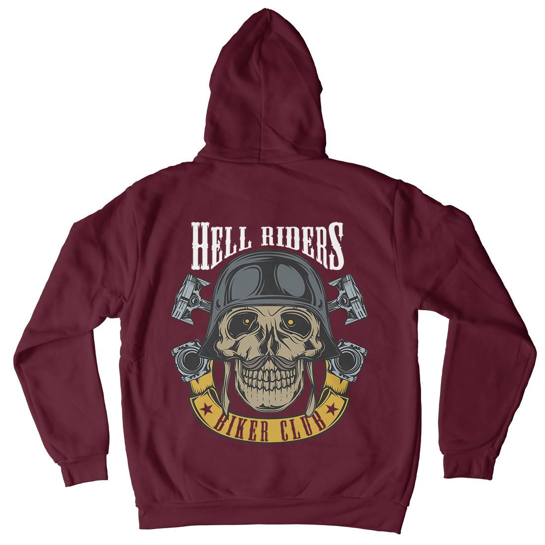 Hell Riders Mens Hoodie With Pocket Motorcycles C889