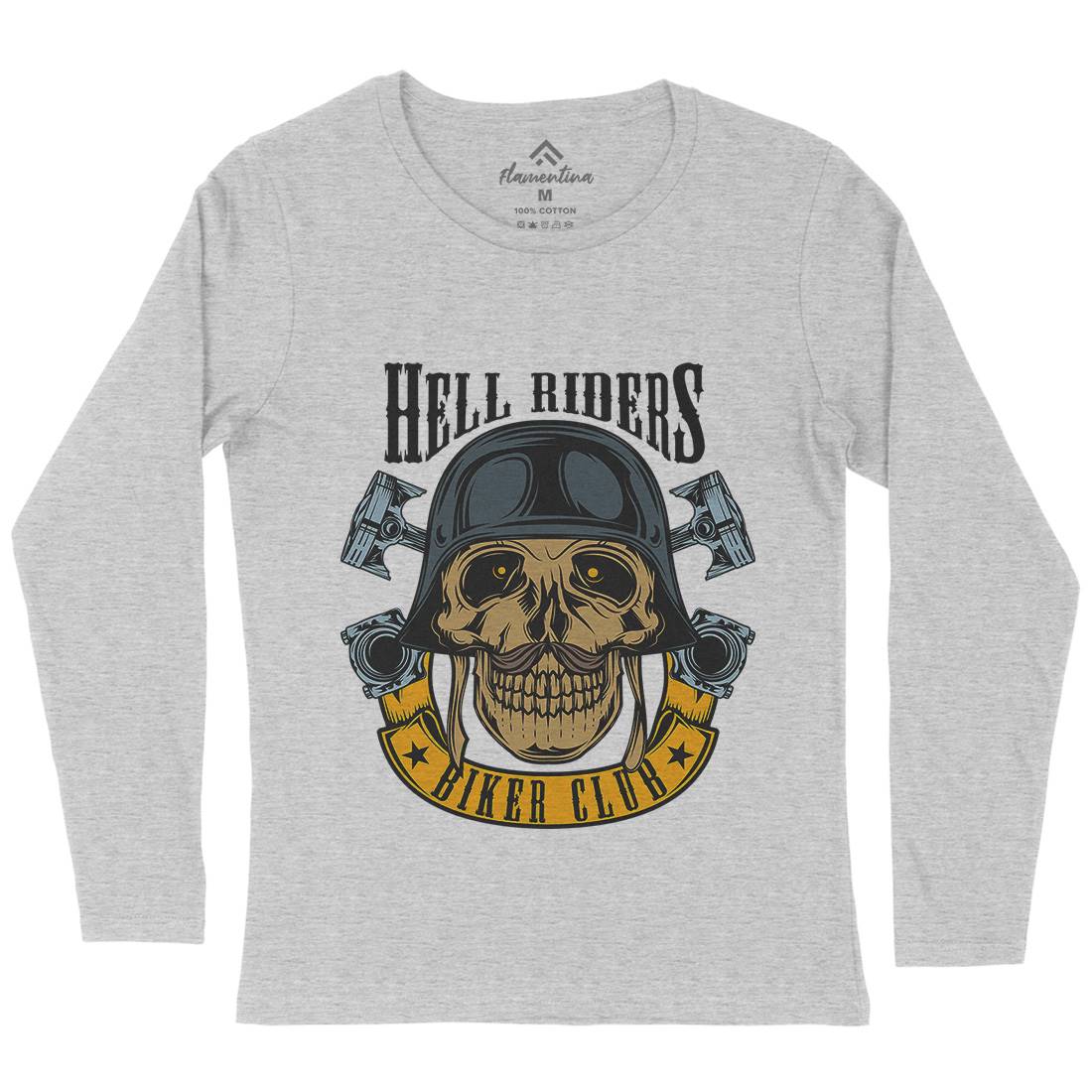 Hell Riders Womens Long Sleeve T-Shirt Motorcycles C889
