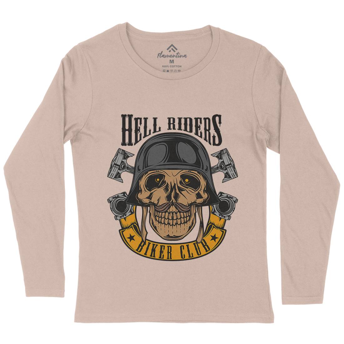 Hell Riders Womens Long Sleeve T-Shirt Motorcycles C889