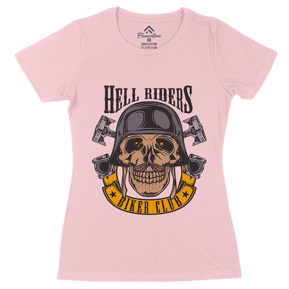 Hell Riders Womens Organic Crew Neck T-Shirt Motorcycles C889