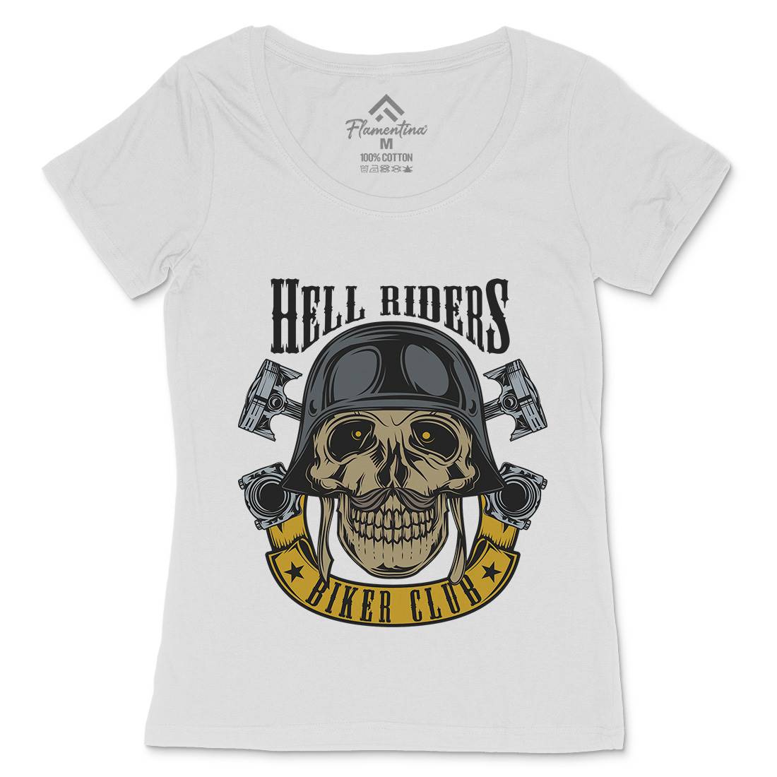 Hell Riders Womens Scoop Neck T-Shirt Motorcycles C889