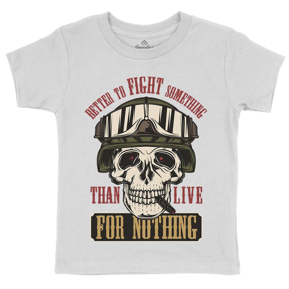 Fight Something Kids Crew Neck T-Shirt Army C891