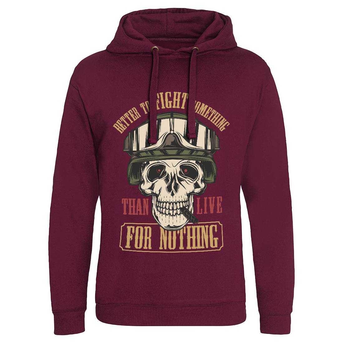 Fight Something Mens Hoodie Without Pocket Army C891