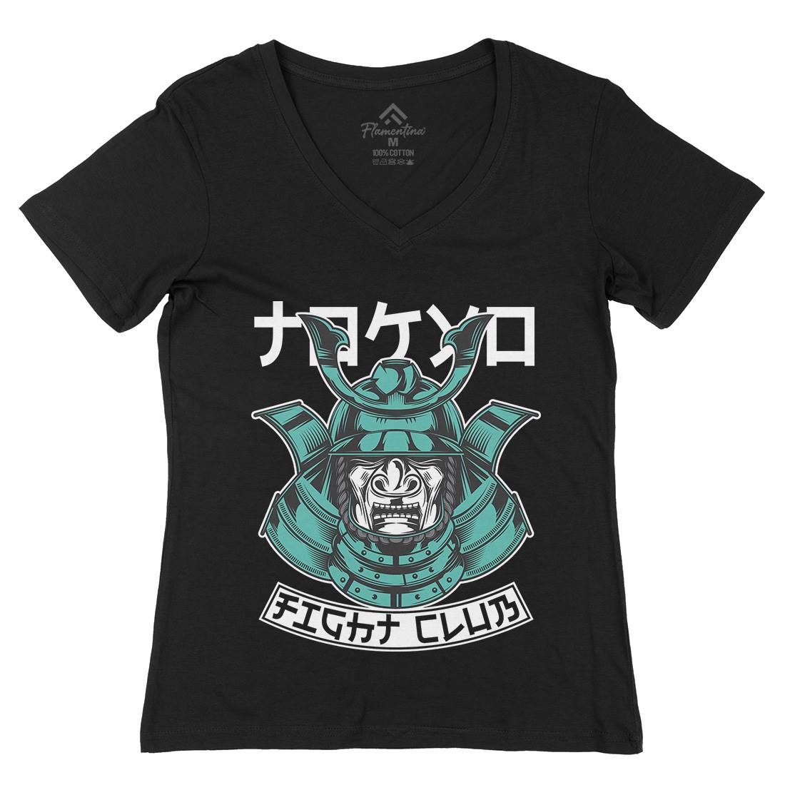 Fight Club Womens Organic V-Neck T-Shirt Warriors C892