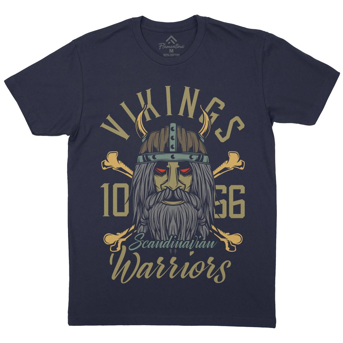 Viking Mens Crew Neck T-Shirt Warriors C893