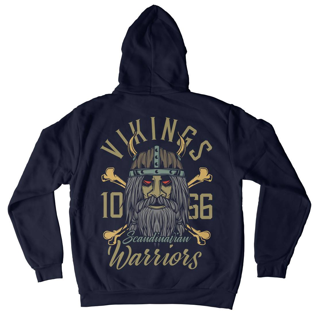 Viking Mens Hoodie With Pocket Warriors C893
