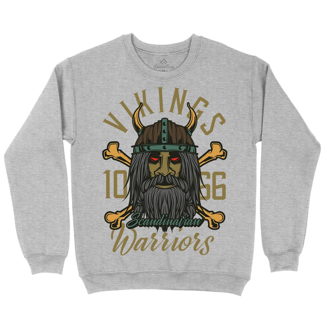 Viking Mens Crew Neck Sweatshirt Warriors C893