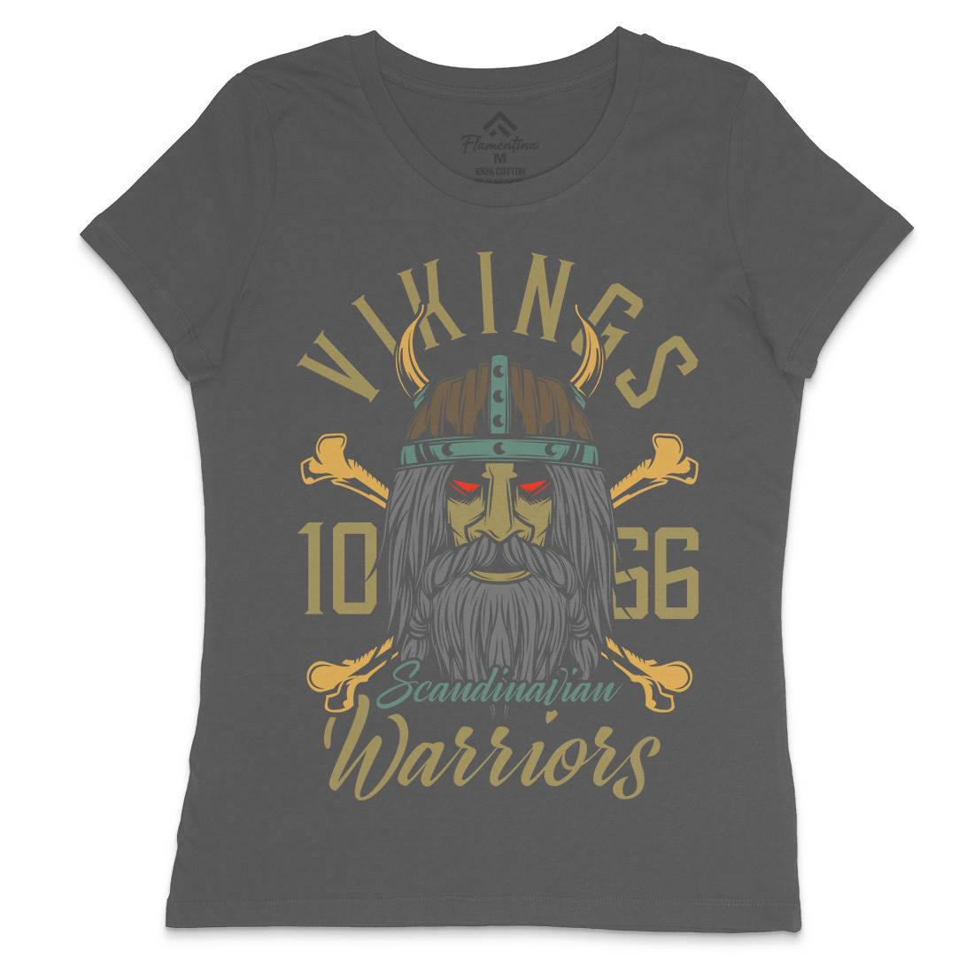 Viking Womens Crew Neck T-Shirt Warriors C893
