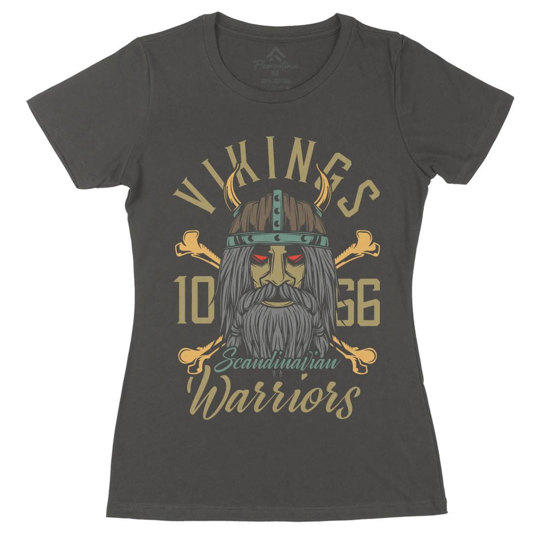 Viking Womens Organic Crew Neck T-Shirt Warriors C893