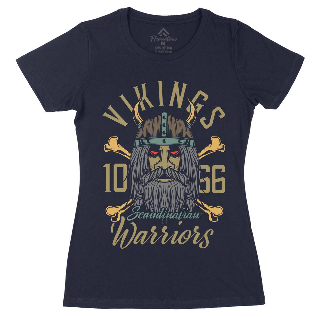 Viking Womens Organic Crew Neck T-Shirt Warriors C893