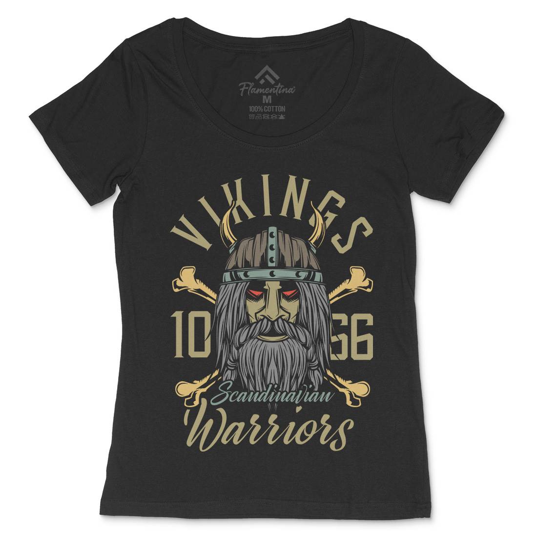 Viking Womens Scoop Neck T-Shirt Warriors C893