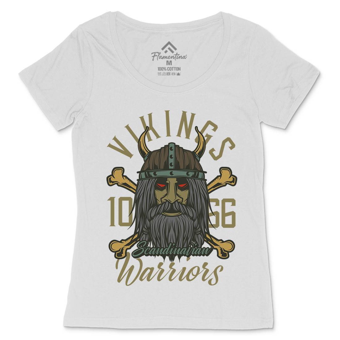 Viking Womens Scoop Neck T-Shirt Warriors C893