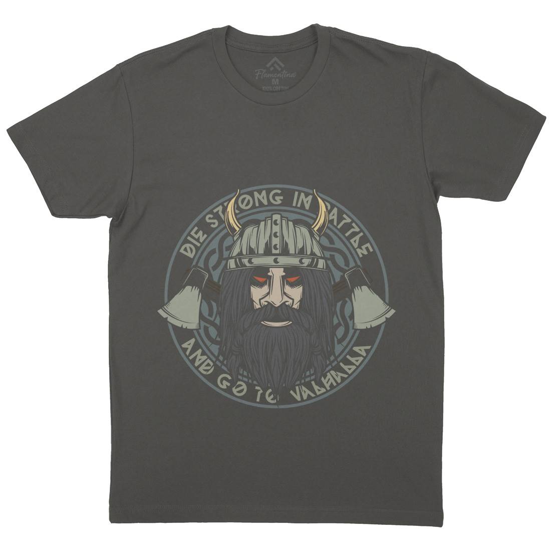 Viking Mens Organic Crew Neck T-Shirt Warriors C894