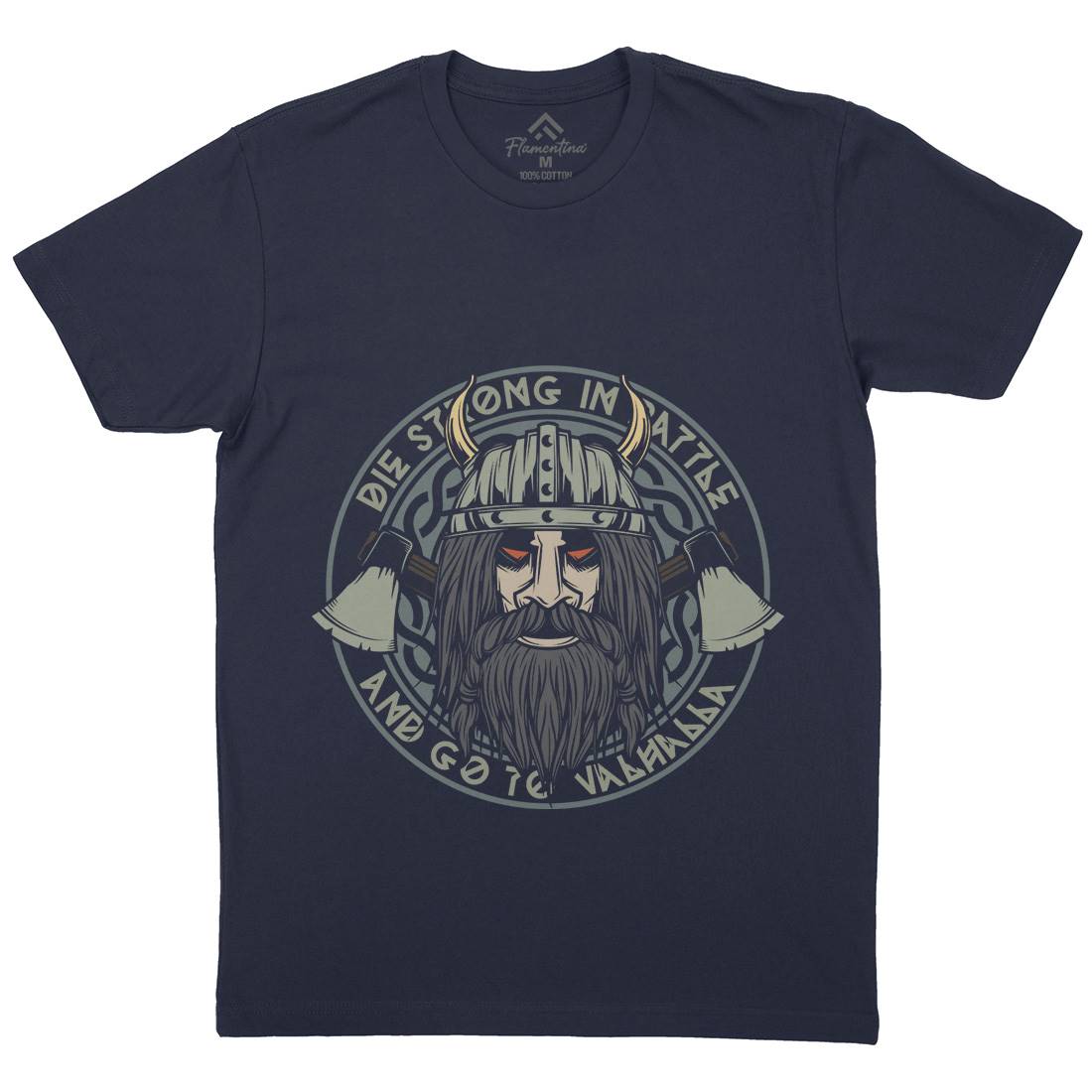 Viking Mens Crew Neck T-Shirt Warriors C894