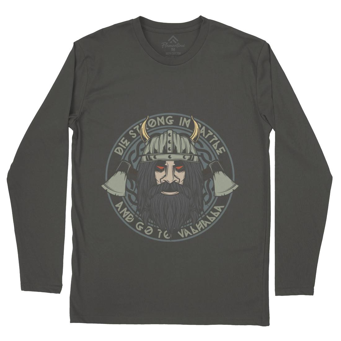 Viking Mens Long Sleeve T-Shirt Warriors C894