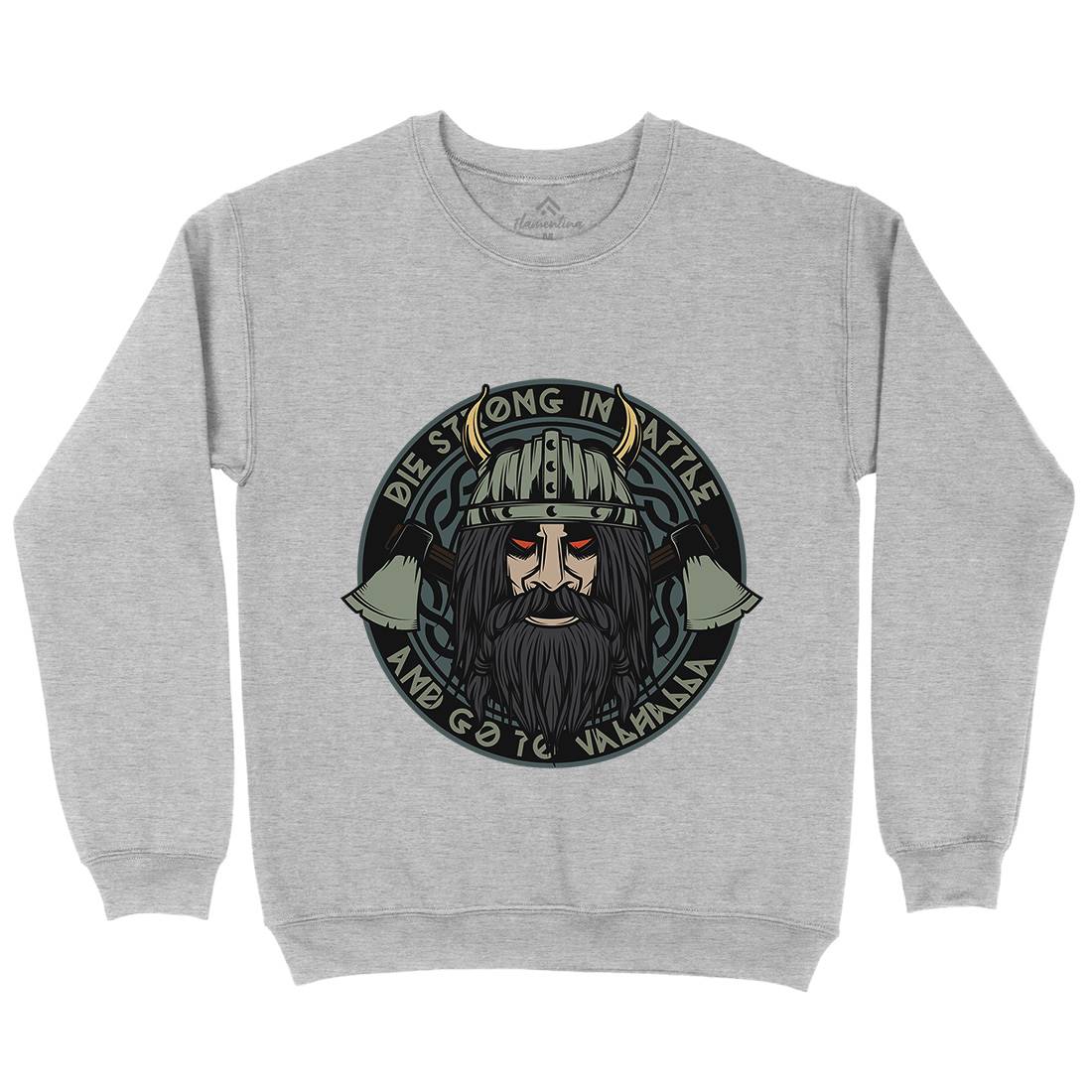 Viking Mens Crew Neck Sweatshirt Warriors C894
