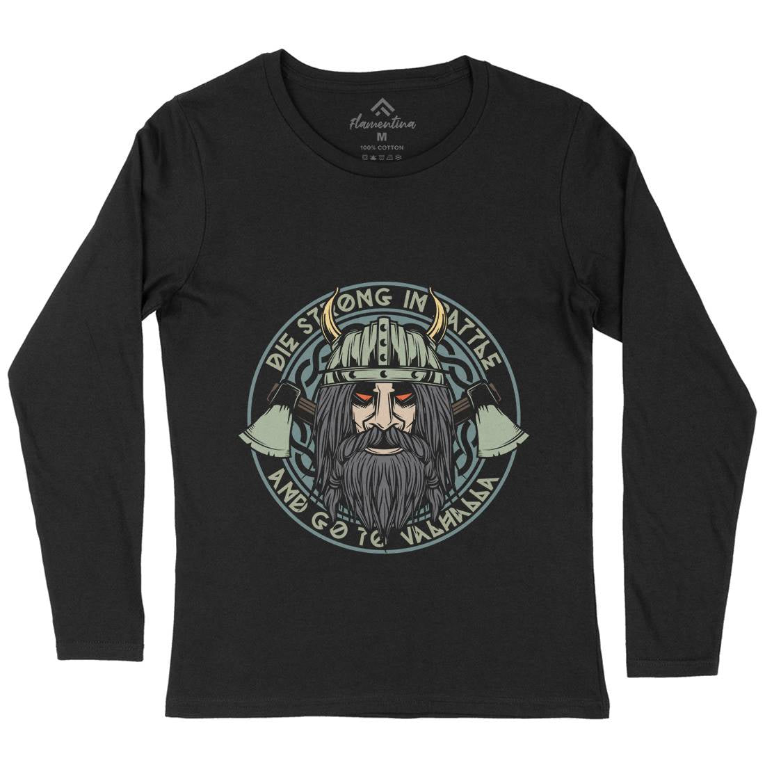 Viking Womens Long Sleeve T-Shirt Warriors C894