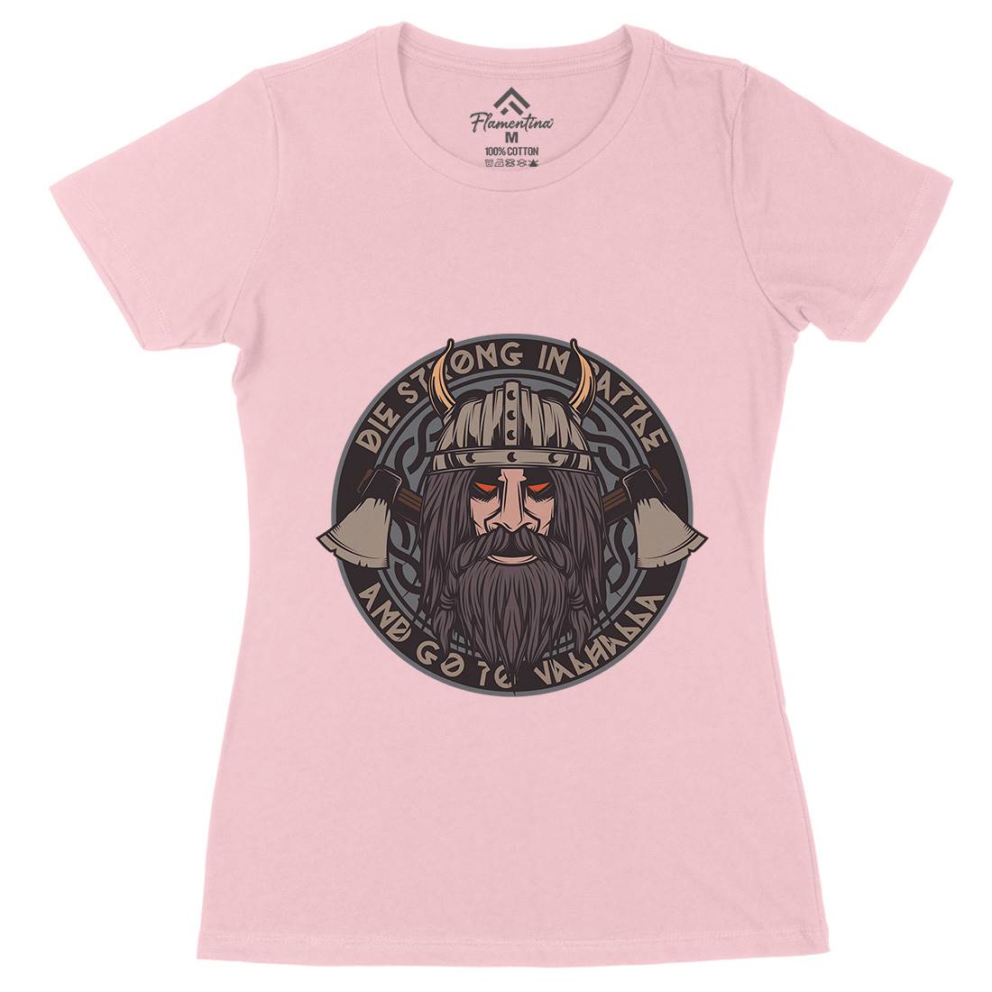 Viking Womens Organic Crew Neck T-Shirt Warriors C894