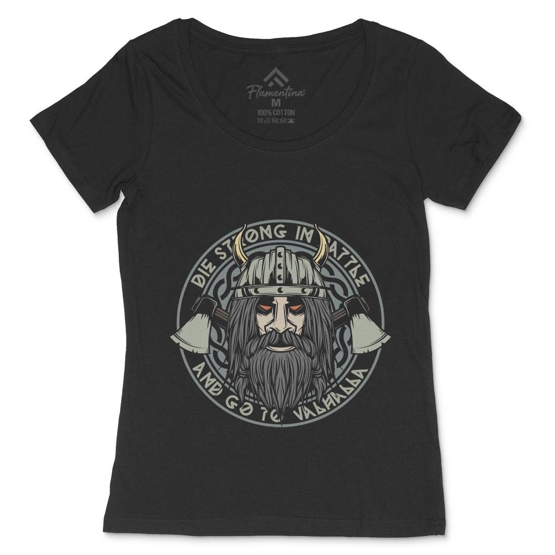 Viking Womens Scoop Neck T-Shirt Warriors C894