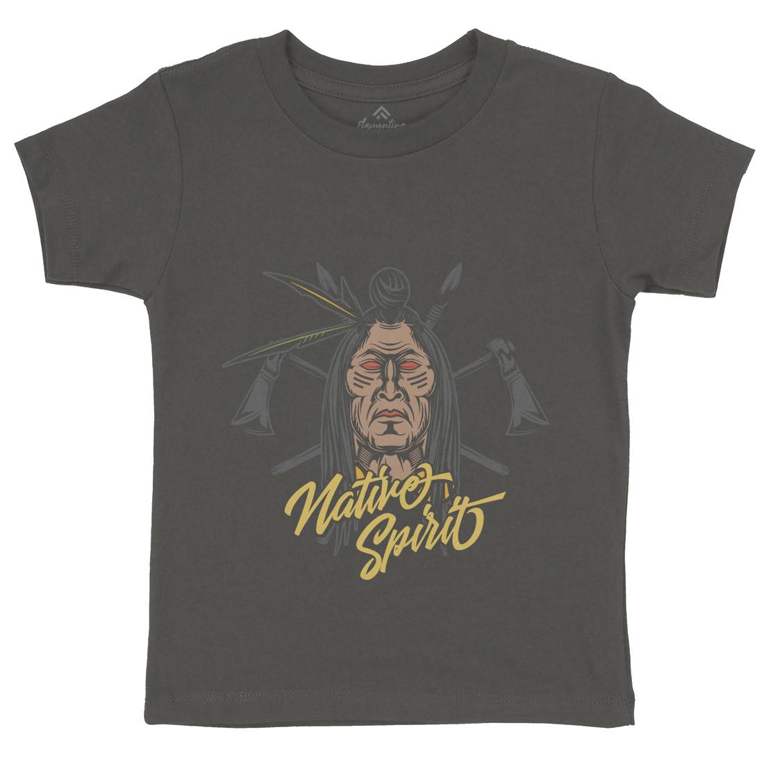 Native Spirit Kids Organic Crew Neck T-Shirt American C895