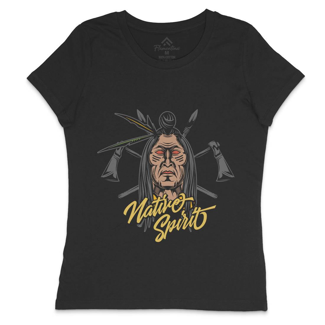 Native Spirit Womens Crew Neck T-Shirt American C895