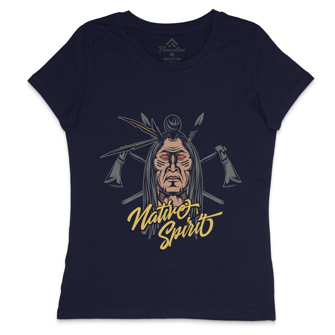 Native Spirit Womens Crew Neck T-Shirt American C895