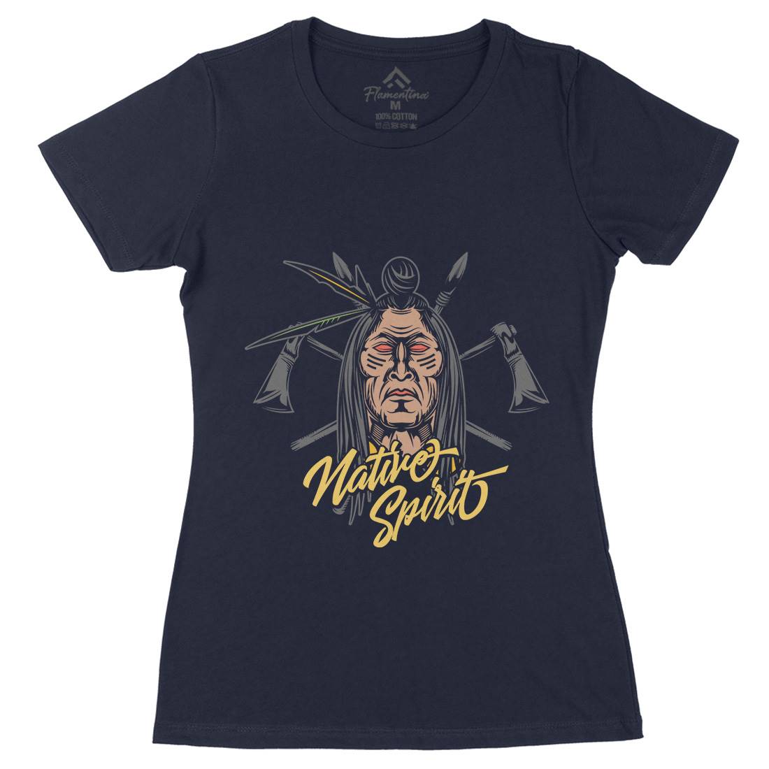 Native Spirit Womens Organic Crew Neck T-Shirt American C895