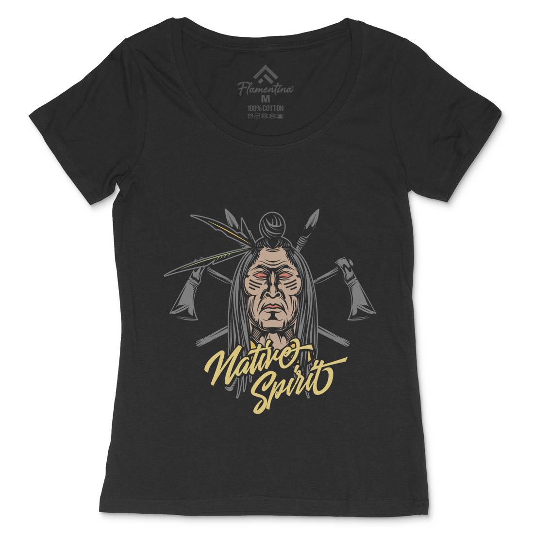 Native Spirit Womens Scoop Neck T-Shirt American C895