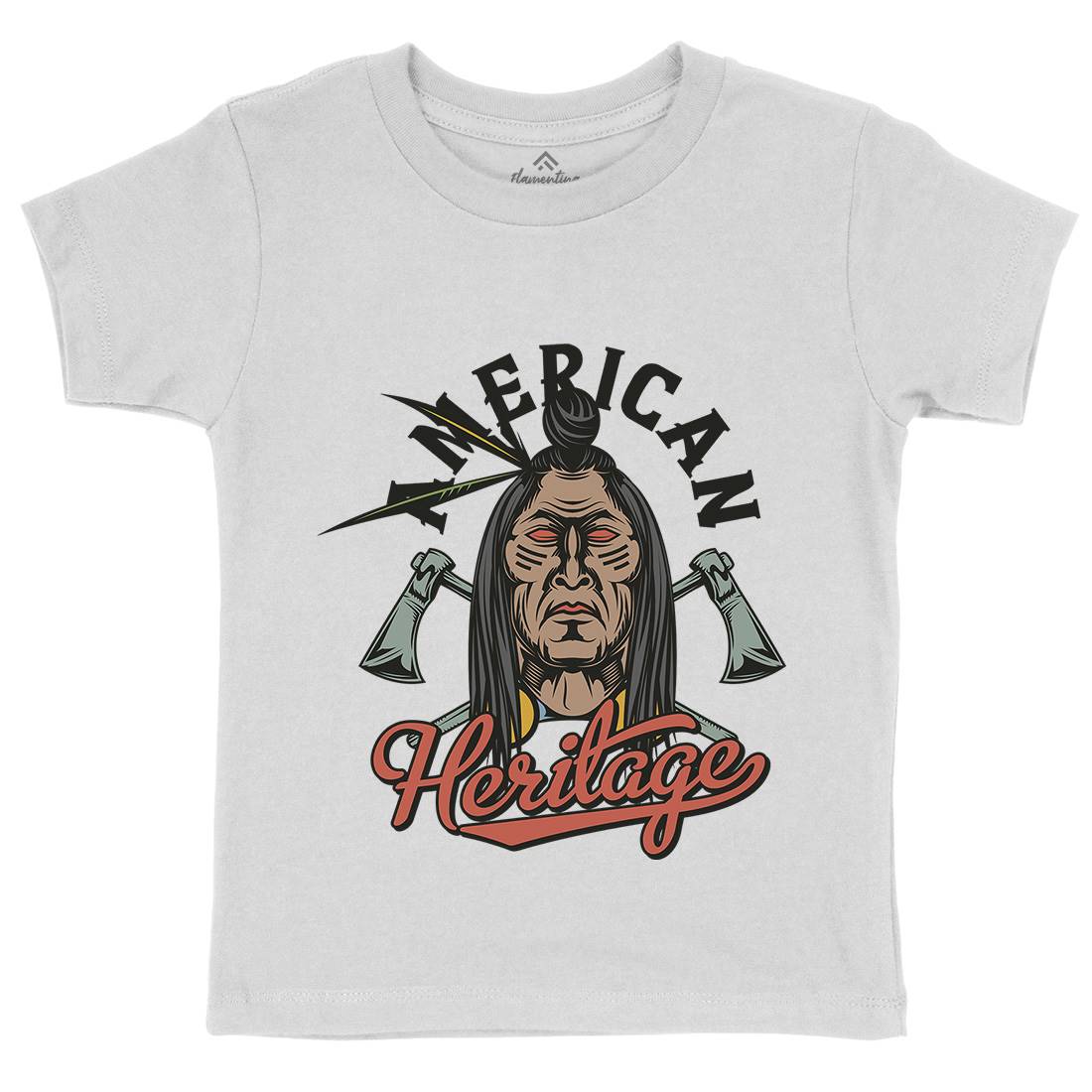 Heritage Kids Organic Crew Neck T-Shirt American C896