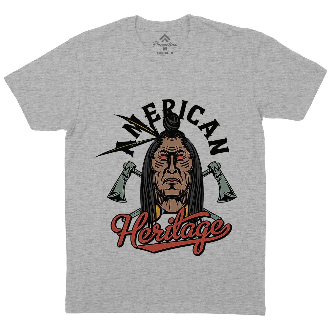 Heritage Mens Organic Crew Neck T-Shirt American C896
