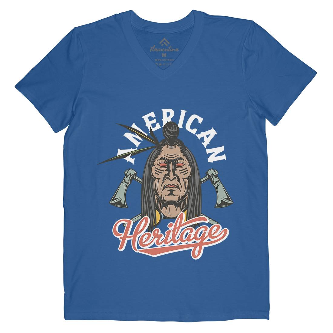 Heritage Mens V-Neck T-Shirt American C896