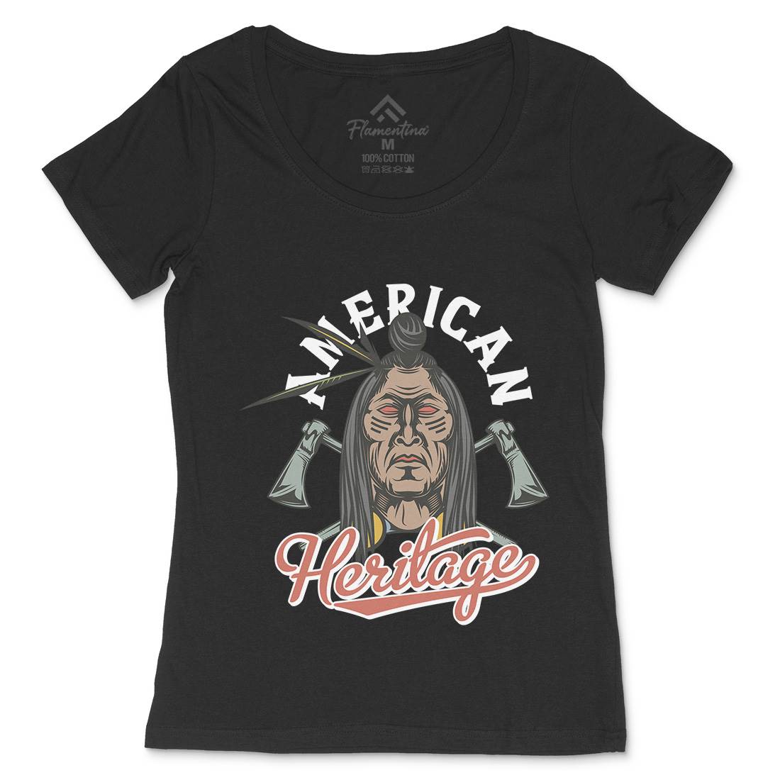 Heritage Womens Scoop Neck T-Shirt American C896