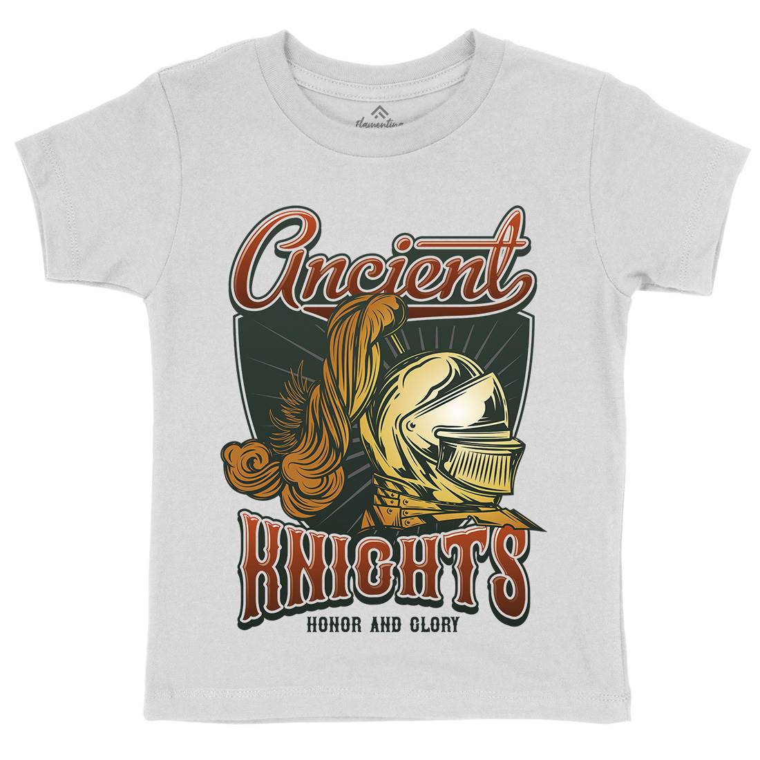 Ancient Knights Kids Crew Neck T-Shirt Warriors C897